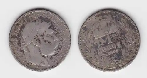 1 Krone Silber Münze Österreich Ungarn 1895 (111663)