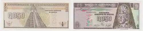 1/2 Quetzal Banknote Guatemala 1989 bankfrisch UNC Pick 72 (129067)