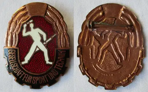 altes emailliertes DDR Mehrkampfabzeichen der GST in Bronze (116540)