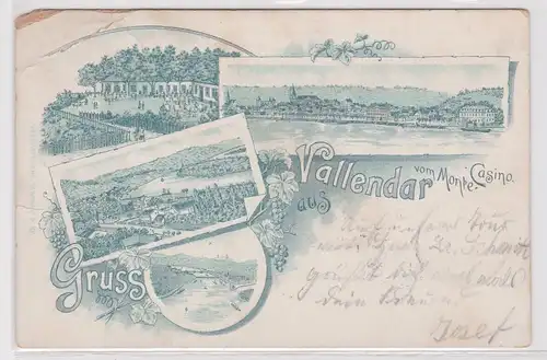 29798 Lithographie Ak Gruss aus Vallendar vom Monte Casino 1899