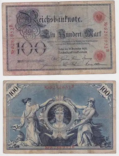 100 Mark Reichsbanknote 18.12.1905 Rosenberg 23 (135997)