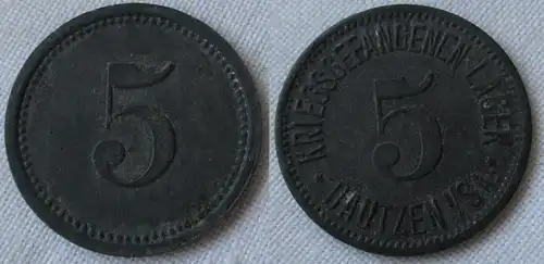 5 Pfennig Zink Münze Notgeld Kriegsgefangenenlager Bautzen (140581)