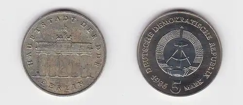 DDR Gedenk Münzen 5 Mark Brandenburger Tor 1986 (130866)