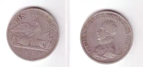1 Taler Silber Münze Preussen Friedrich Wilhelm III 1818 A (105342)
