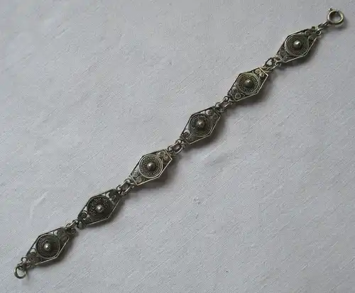 elegantes Silber Armband Gliederarmband aufwendig verziert (115480)