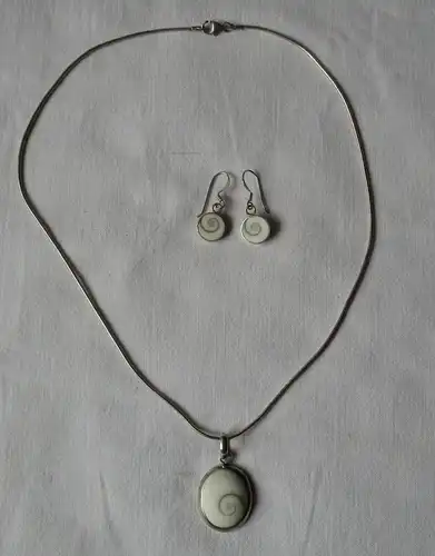 charmantes 925er Sterling Silber Schmuckset Halskette und Ohrringe (125045)