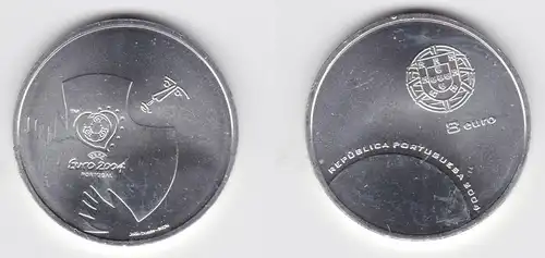 8 Euro Silbermünze 2004 Stempelglanz Portugal Fifa Fußball WM (119415)