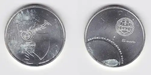 8 Euro Silbermünze 2004 Stempelglanz Portugal Fifa Fußball WM (112796)