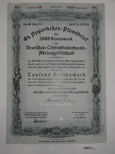1000 Reichsmark Deutsche Centralbodenkredit AG Berlin 1940 (128073)