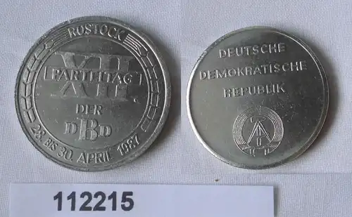 DDR Medaille XII. Parteitag der DBD Rostock 28.-30. April 1987 (112215)