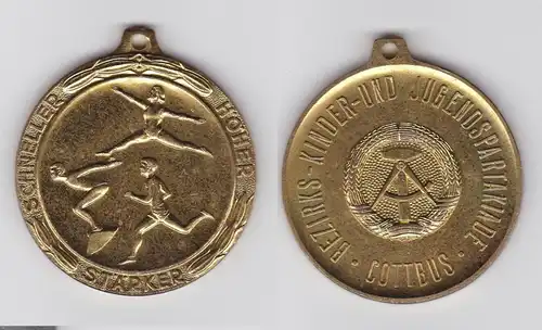 DDR Medaille Bezirks Kinder & Jugend Spartakiade Cottbus Stufe Gold (123108)