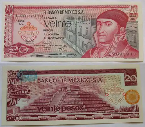 20 Pesos Banknote Mexiko 1977 (126622)