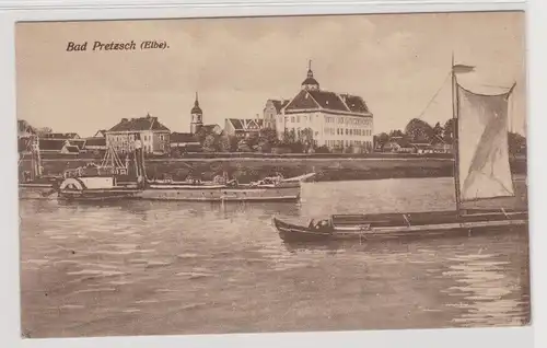 65309 Ak Bad Pretzsch (Elbe) - Blick von der Elbe auf die Stadt um 1915