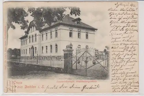 18053 Ak Gruss aus Dahlen - Landwirtschaftliche Haushaltungsschule 1900