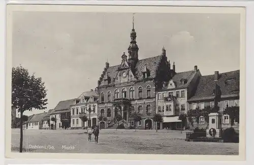 82628 Feldpost Ak Dahlen in Sachsen - Markt mit Rathaus 1939