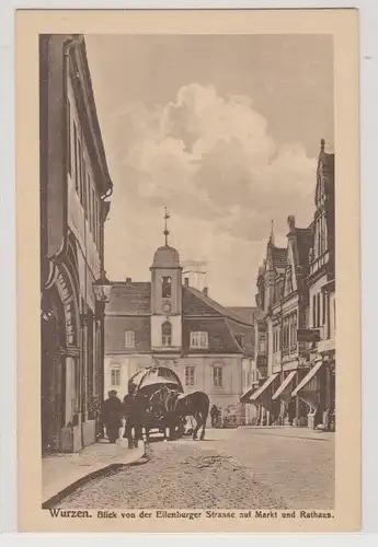 17150 Ak Wurzen - Blick von der Eilenburger Straße auf Markt und Rathaus um 1915
