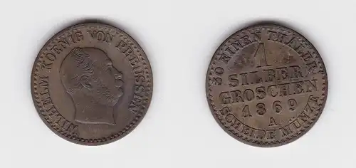 1 Silbergroschen Münze Preussen 1869 A ss (123095)