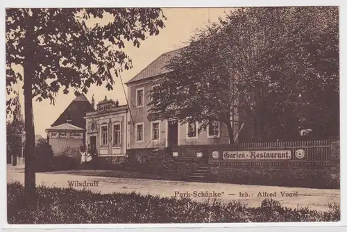 65833 Ak Wilsdruff Park Schänke um 1920