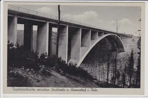 05496 Ak Teufelstalbrücke zwischen Stadtroda und Hermsdorf in Thür. um 1935