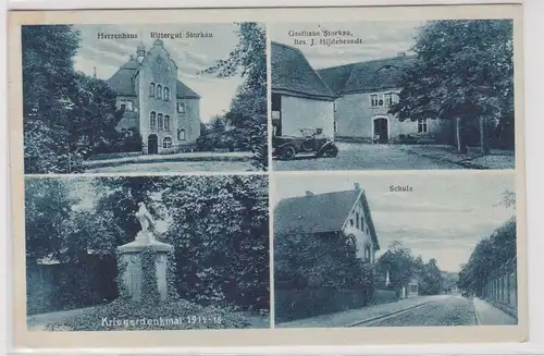 98351 Mehrbild Ak Storkau Rittergut, Gasthaus, Schule usw. 1934