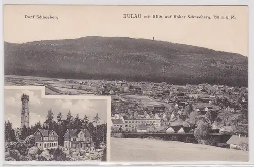 76182 Ak Mehrbild Ak Eulau Jílové mit Blick auf hoher Schneeberg um 1910