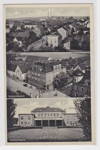 17253 Mehrbild Ak Gruß aus Zipsendorf Kraftwerk, Gemeindemat, Kulturhalle 1938