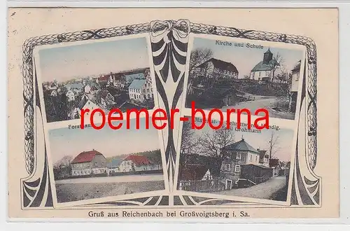 78397 Mehrbild Ak Gruß aus Reichenbach bei Großvoigtsberg in Sachsen 1915