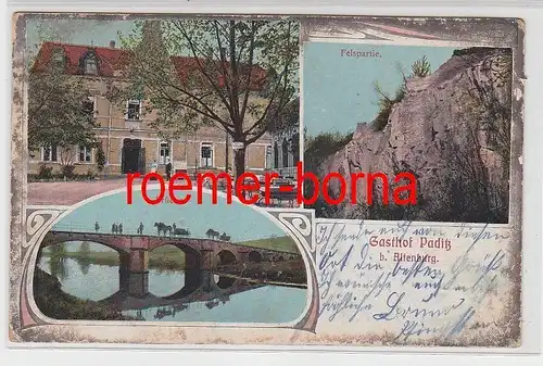 78407 Mehrbild Ak Gasthof Paditz bei Altenburg Gasthof, Brücke usw. 1915