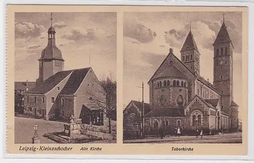 87152 AK Leipzig-Kleinzschocher - Alte Kirche, Taborkirche um 1930