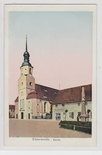 93305 AK Elsterwerda - Kirche und Buchbinderei