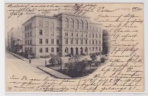 86638 AK Leipzig - Am Schletterplatz, Höhere Töchterschule 1901