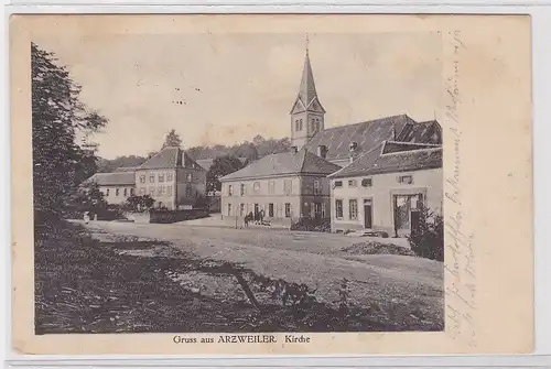 89147 Feldpost AK Gruss aus Arzweiler - Kirche 1916