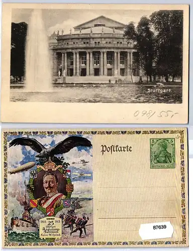87639 DR Ganzsachen Postkarte PP27/C239/78 Stuttgart 1913