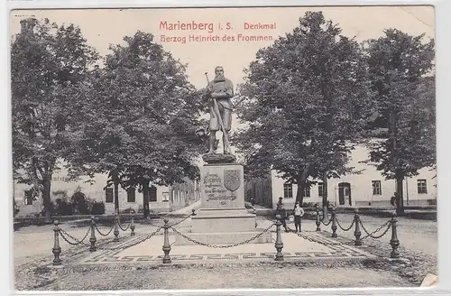 92969 AK Marienberg in Sachsen - Denkmal Herzog Heinrich des Frommen 1914