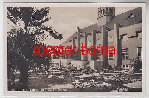 09089 Foto Ak Probstzella Thüringen Hotel Itting Garten um 1940