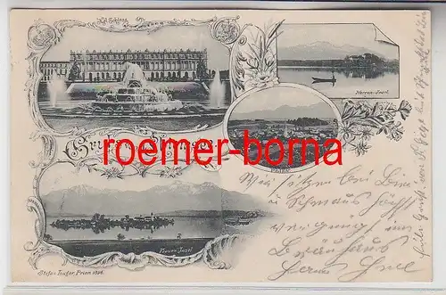 75095 Mehrbild Ak Gruss von Chiemsee 1898