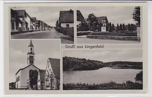 88804 AK Gruß aus Lingenfeld - Kirche, Denkmal und Dorfansichten um 1920