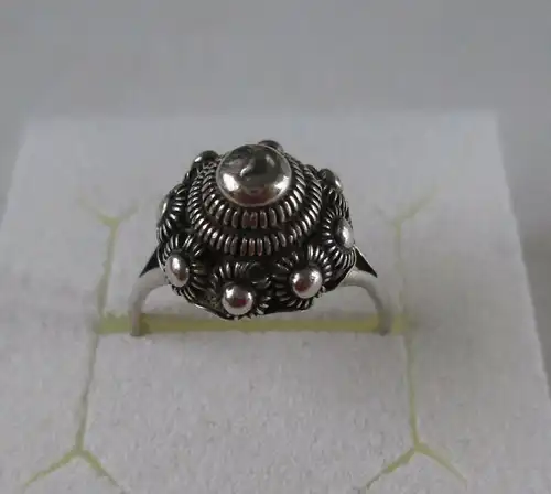 eleganter Silber Ring mit aufwendig verarbeitetem Ringkopf (155549)