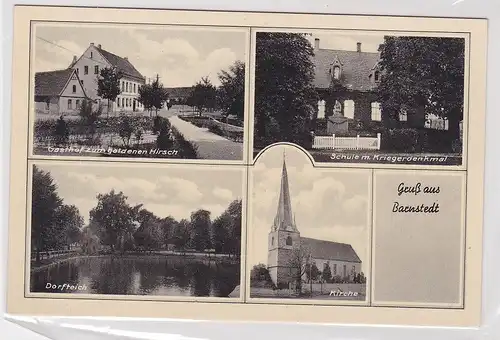 88874 Mehrbild Ak Gruß aus Barnstedt Gasthof zum goldenen Hirsch um 1940