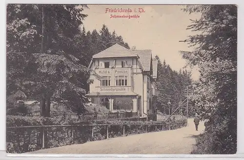 11268 AK Friedrichroda in Thüringen - Schauenburgmühle Hotel & Pension um 1910