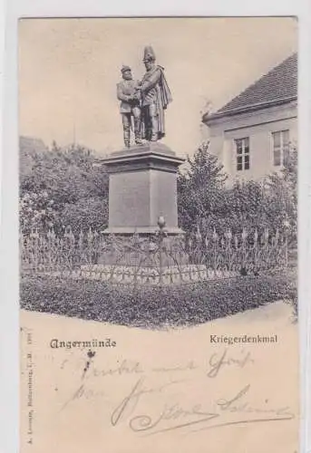 35788 Ak Angermünde Kriegerdenkmal 1902