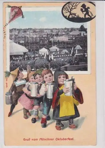 66976 Ak Gruß vom Oktoberfest München 1912