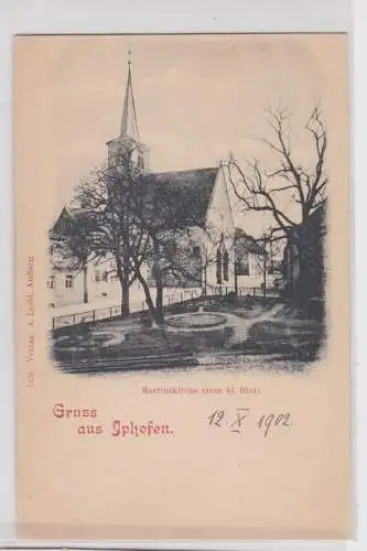 50846 Ak Gruß aus Iphofen Martinskirche zum heiligen Blut 1902
