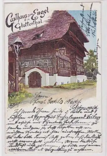 93644 Ak Lithographie Gasthaus zum Engel im Glotterthal 1905