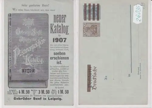 24035 Ganzsachen Ak Postwertzeichenkatalog Gebrüder Senf in Leipzig 1907