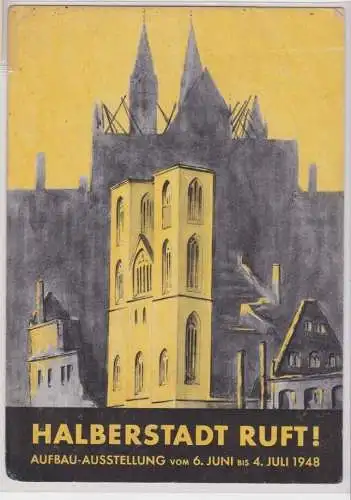 49660 Ak Halberstadt ruft! Aufbau Ausstellung 1948