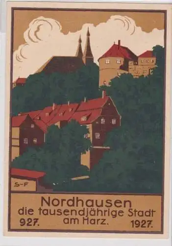 58310 amtliche Festpostkarte Nordhausen die tausendjährige Stadt a.Harz 927-1927