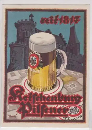 89915 Reklame Ak Trinkt das gute "Ketschenburg Pilsener" um 1940
