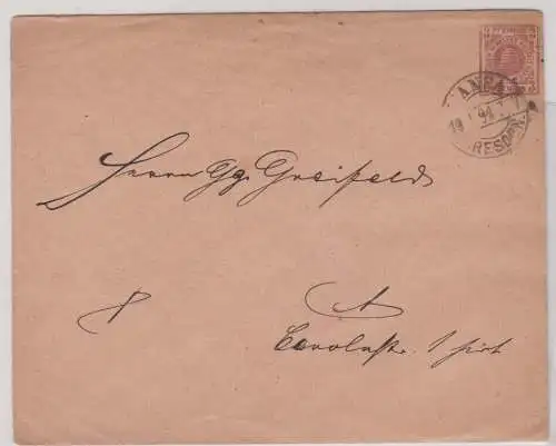 15790 Privatpost Ganzsachen Brief Privat Brief Verkehr "Hansa" Dresden 1891