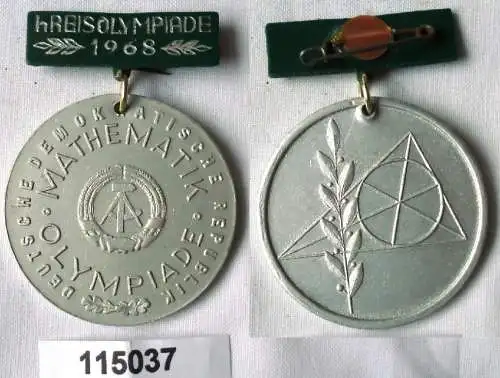 DDR Plaste Abzeichen Kreisolympiade Mathematik Olympiade 1968 (115037)